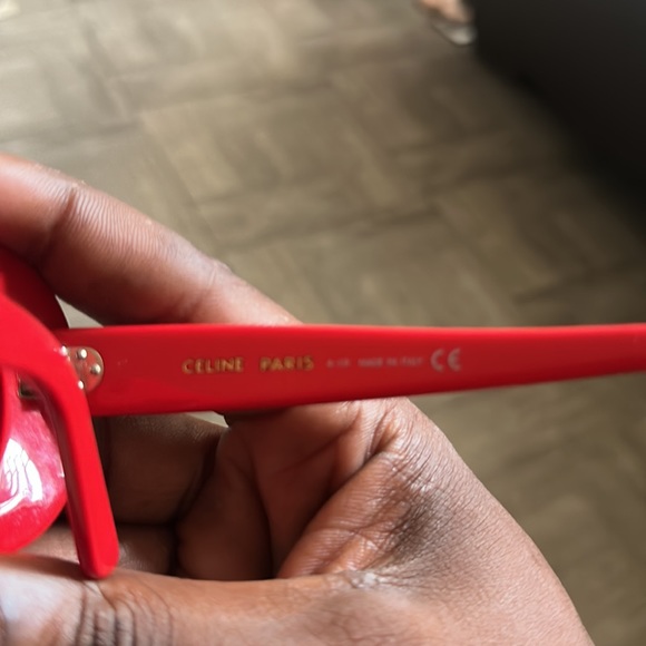 Unisex Red Celine sunglasses - Picture 3 of 4
